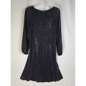 Alexa B | Disco Ball Sequin Wrap Long Sleeve Dress Size 10